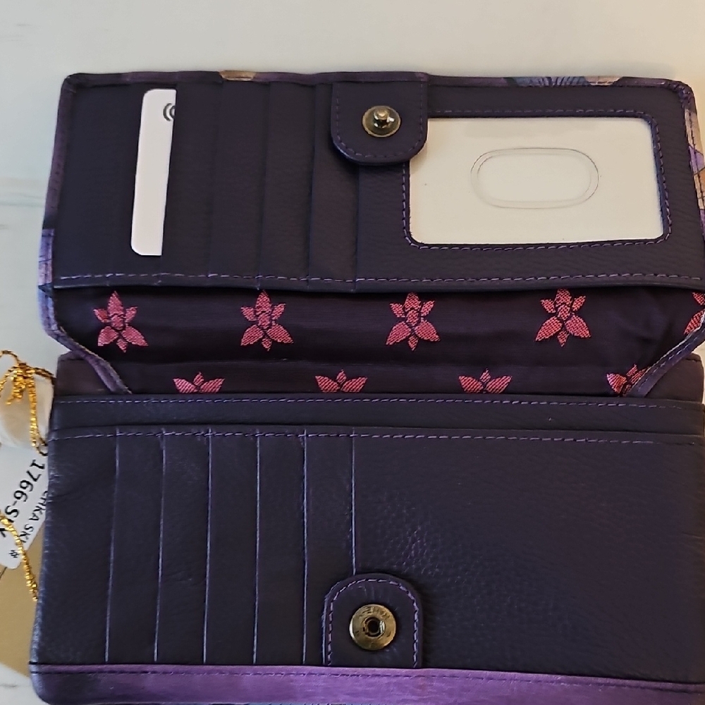 Anuschka Purple and Yellow Floral Wristlet - Picture 2 of 4